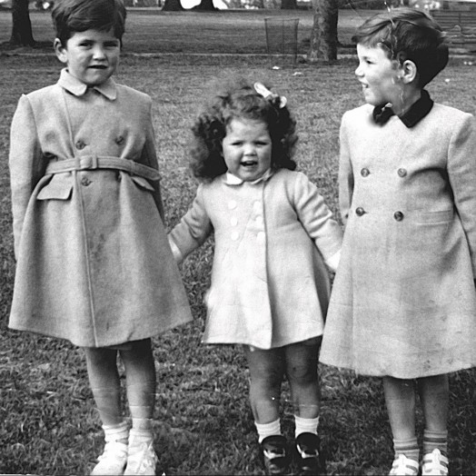 My brothers Johnny and Michael, with me in Hamilton Park, Willesden, London