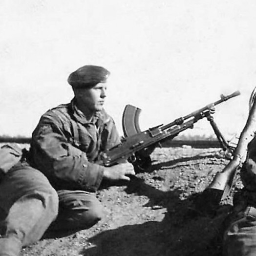 My Uncle Johnnie from Liverpool (on the left), also in the Irish Guards, Egypt 1950